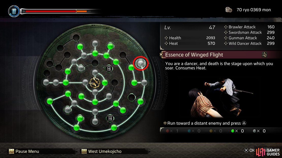 Here&rsquo;s where Winged Flight appears on the Ability Wheel.