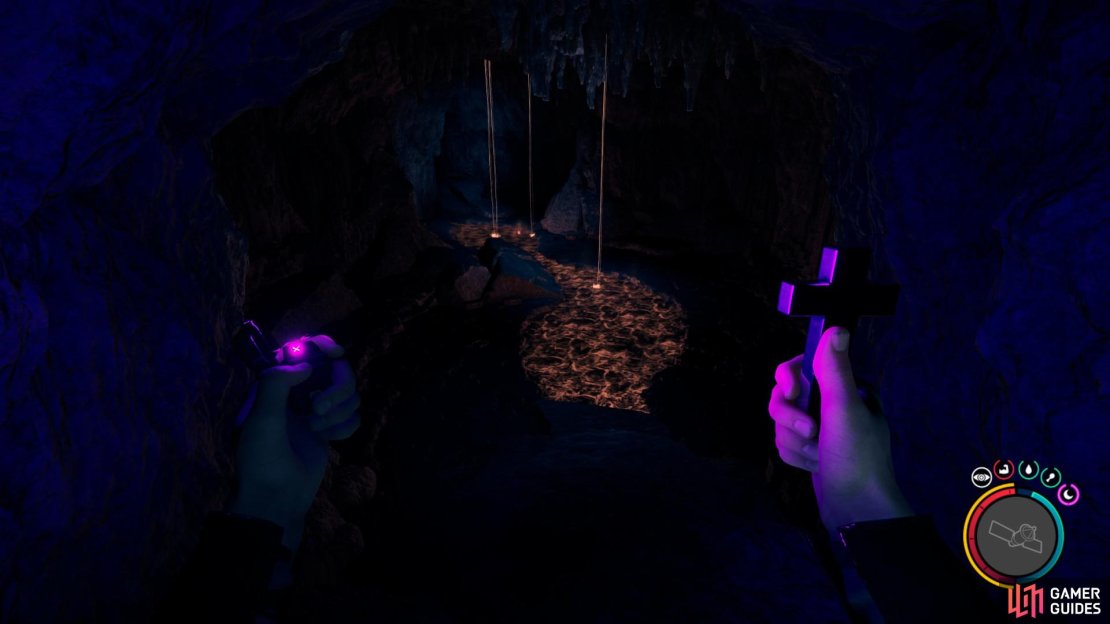 You can find Demons in Sons of the Forest often lurking around pools of lava, like so.