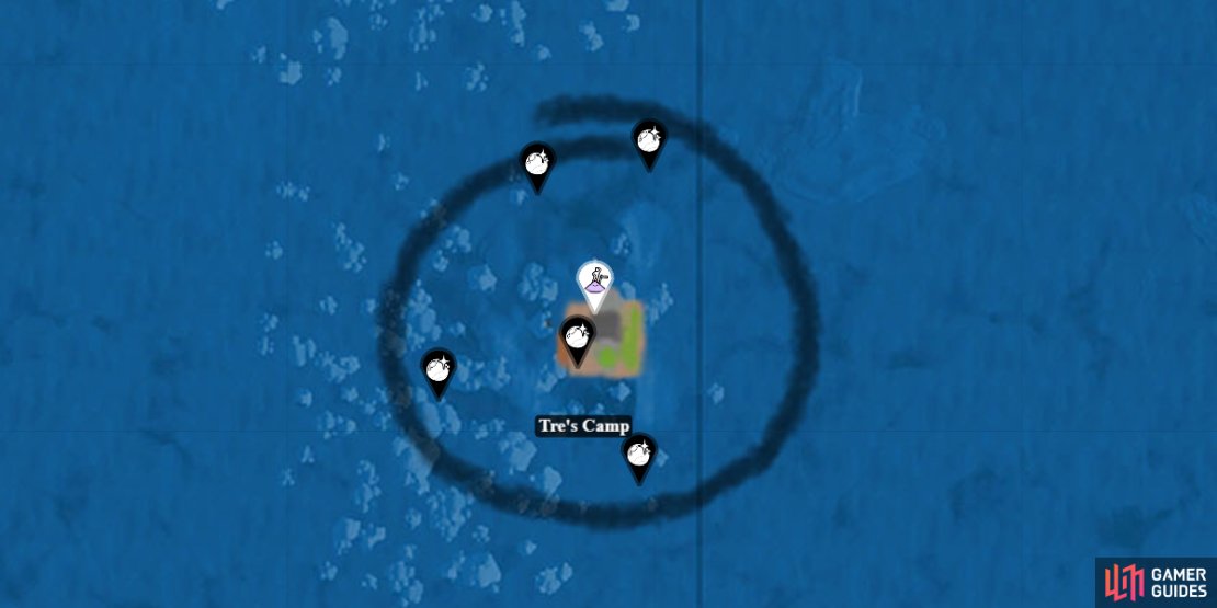 All Clam Pearls around Tre’s Camp.
