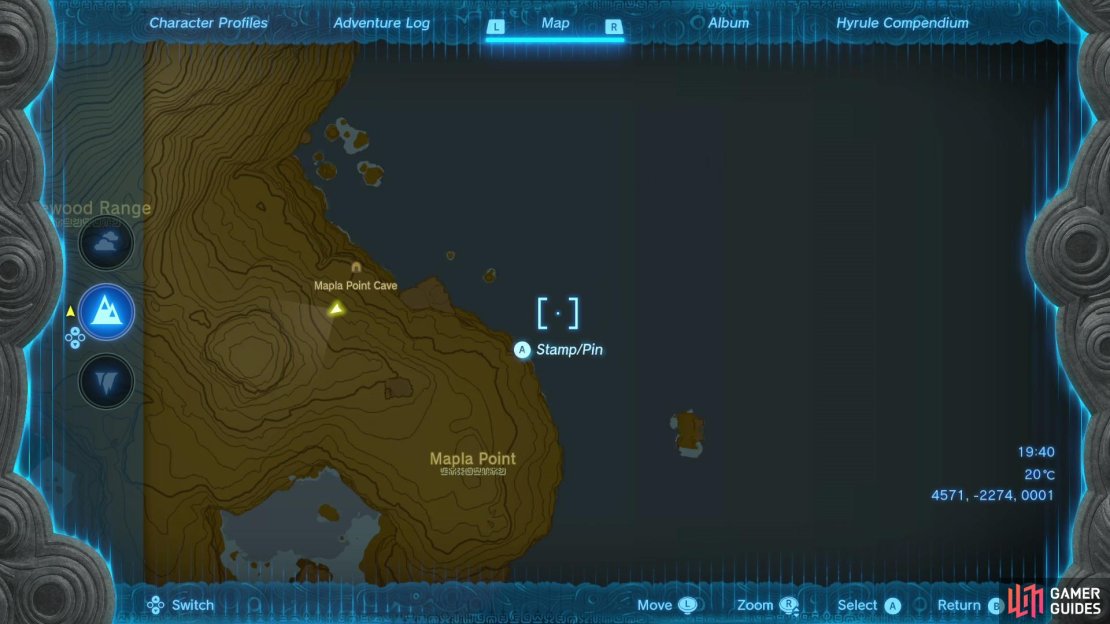 The cave you’re looking for can be found by heading east and then north