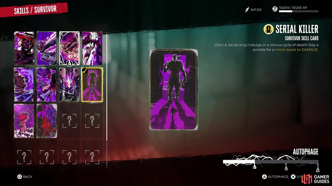 Another skill exclusive to Dani and Jacob, every time they kill a zombie, they&rsquo;ll gain a damage boost.