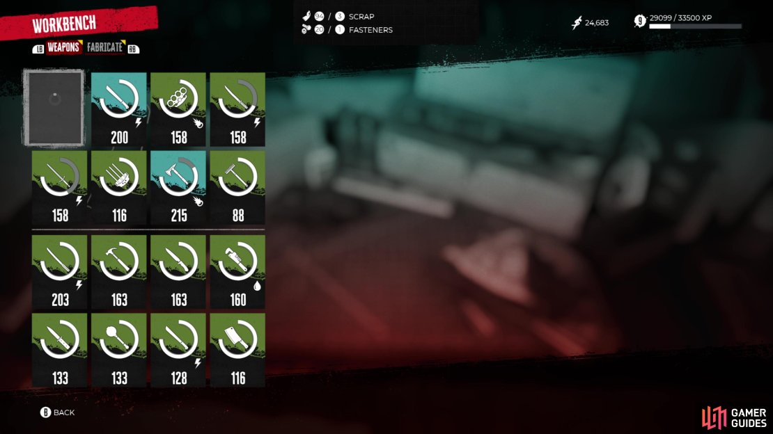 Scrapping weapons will score you components - especially if the scrapped weapon has upgrades attached.