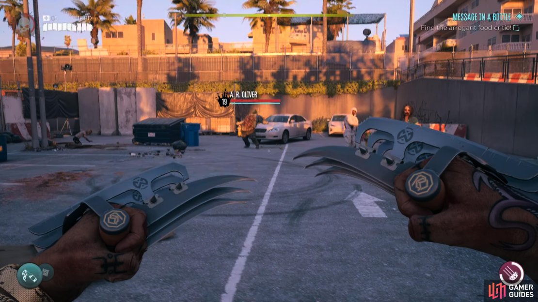Ranged weapons are great for taking out J.R. Oliver.