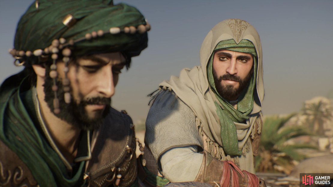 The Al-Mardikhwar investigation in Assassin&rsquo;s Creed Mirage. Pictured: Basim and Ali.