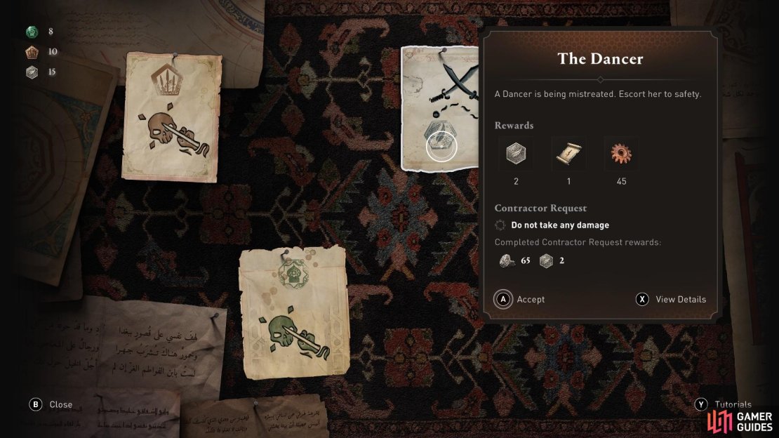 The Dancer contract won&rsquo;t become available until you have beaten the main story.