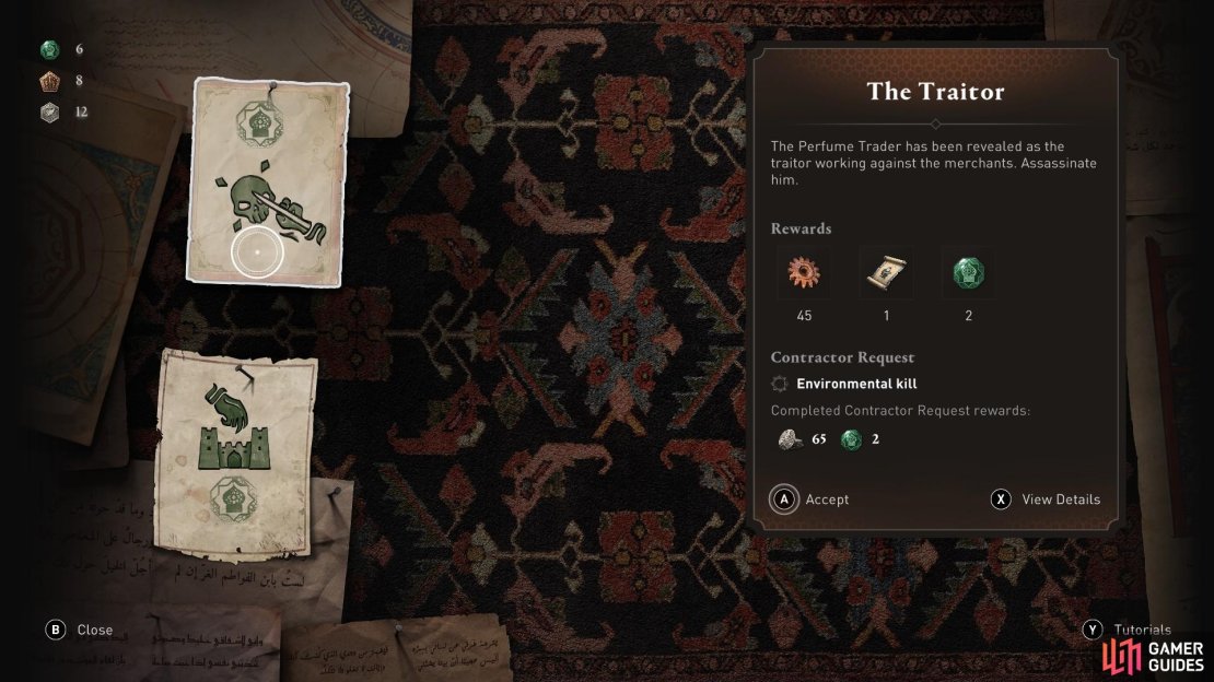The Traitor won&rsquo;t become available after you complete The Perfume Trader contract.