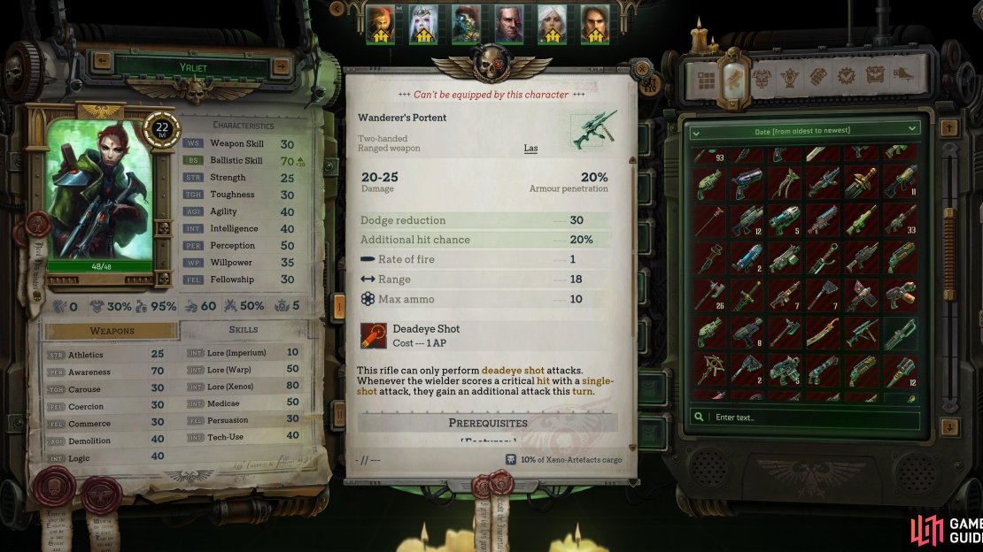 Jae will give you Warder’s Portent when you talk to her on your voidship after recruiting her.