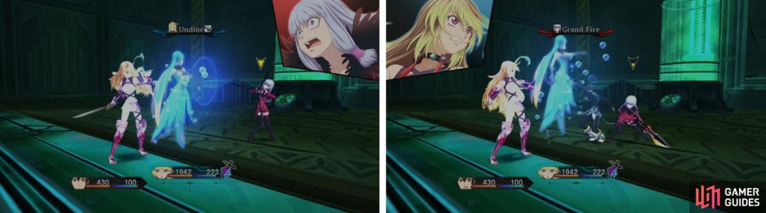 Exploit the water weakness of this boss and avoid her fire attacks to finish this quickly.