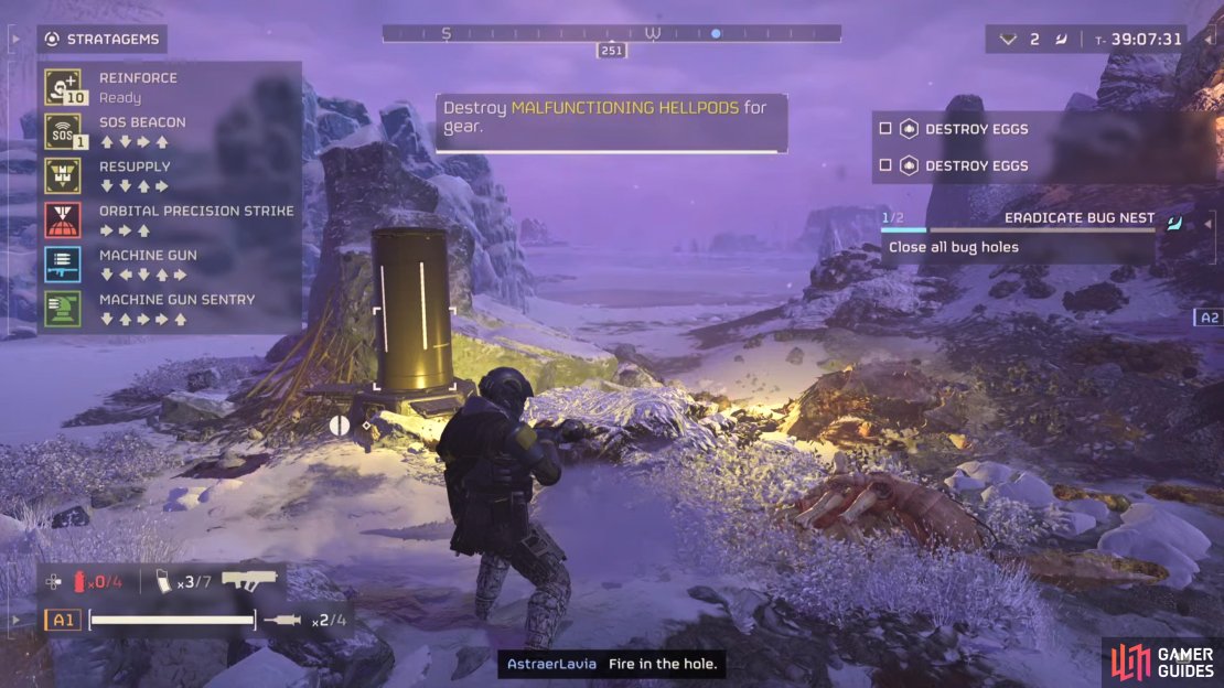 You can the Stratagem Combinations in the top left corner.