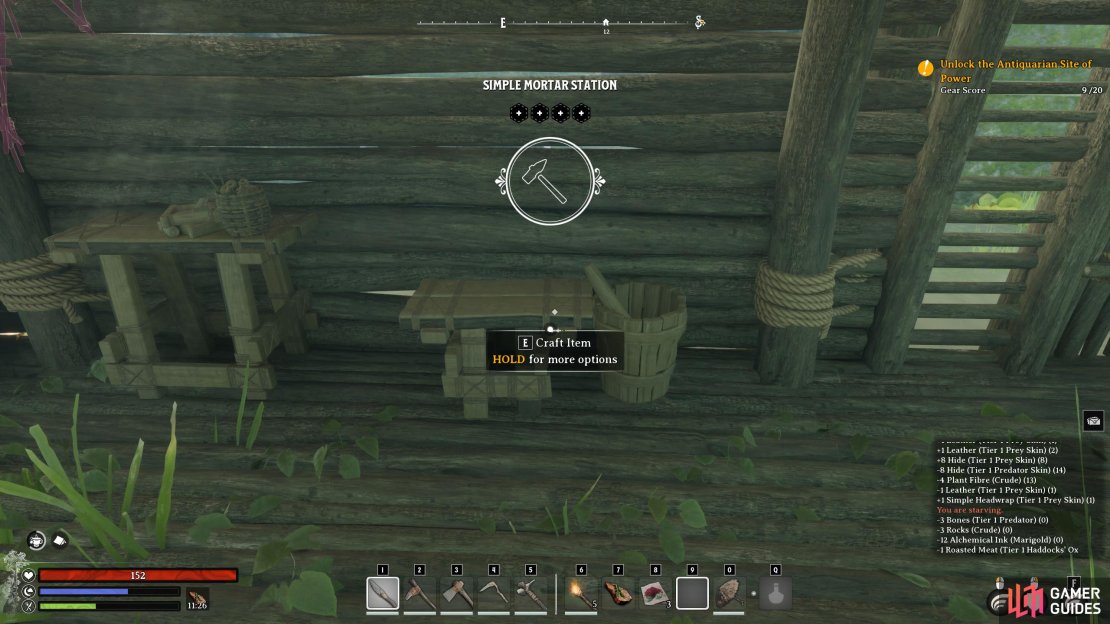You&rsquo;ll need a Mortar Station to craft the components required for Ink.