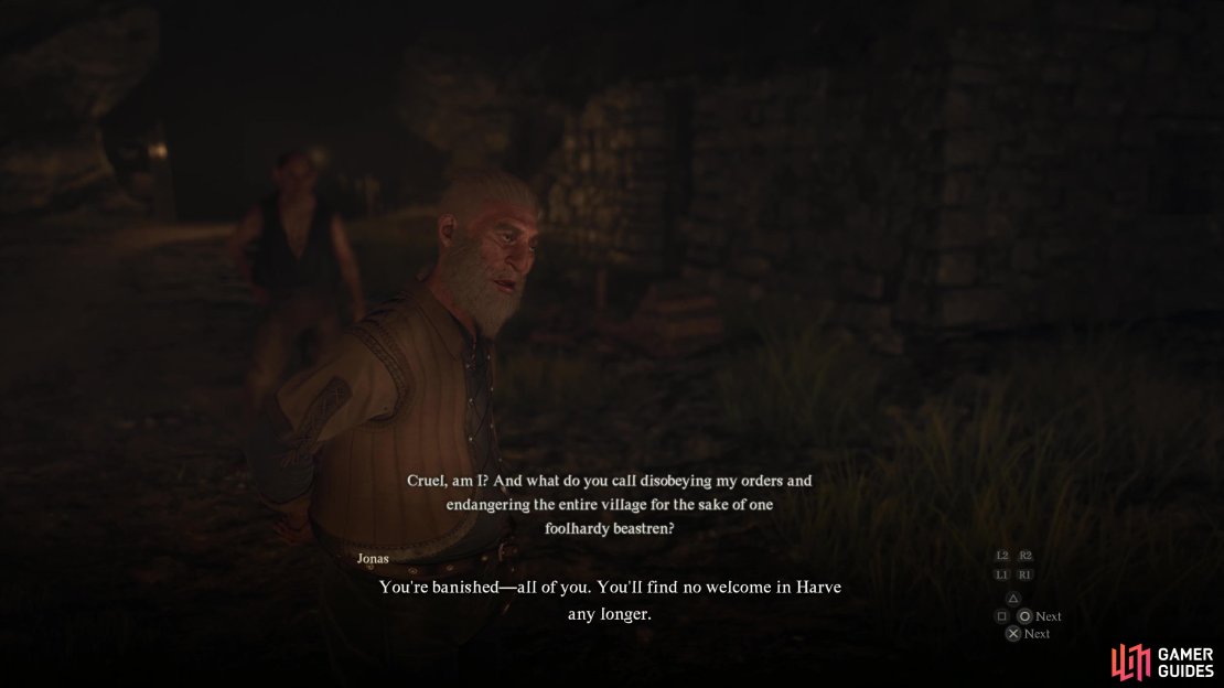 If you didn&rsquo;t advance the quest &ldquo;Readvent of Calamity&rdquo;, Jonas will let his racism get the best of him and you&rsquo;ll get a bad end&hellip; narratively, anyways. The reward is the same either way.