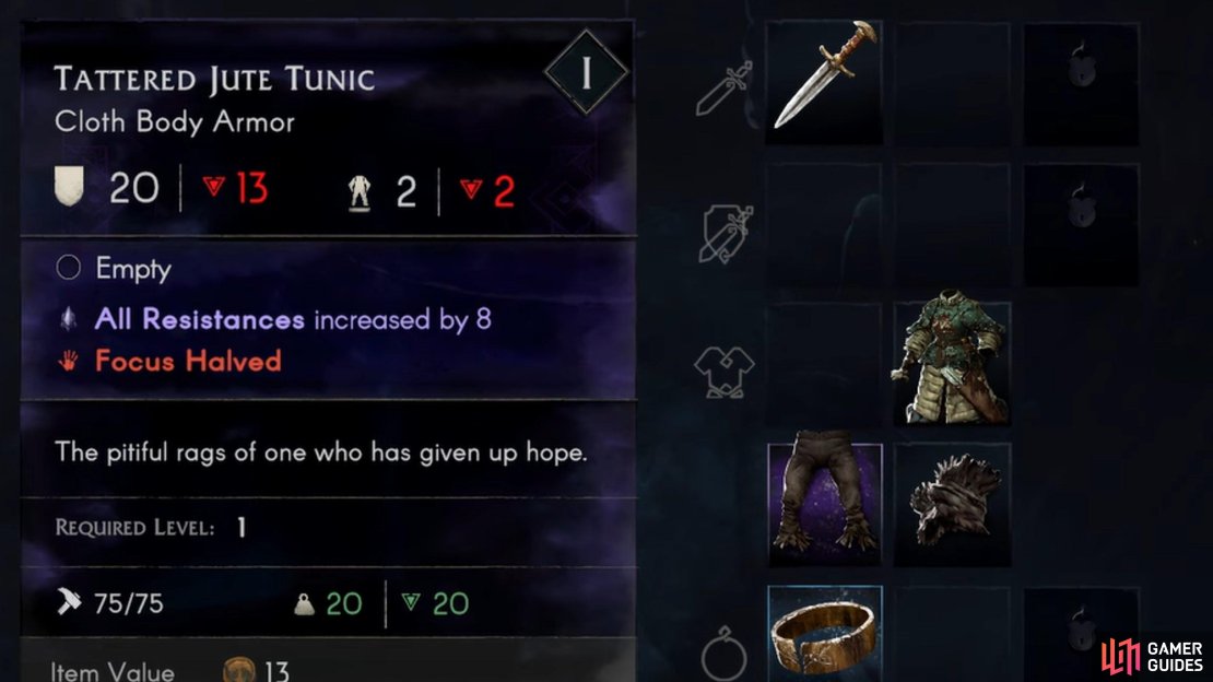 Despite being able to equip a lot of items, you will have to worry about your equipment&rsquo;s weight, so you will need to balance armor and weapons. 