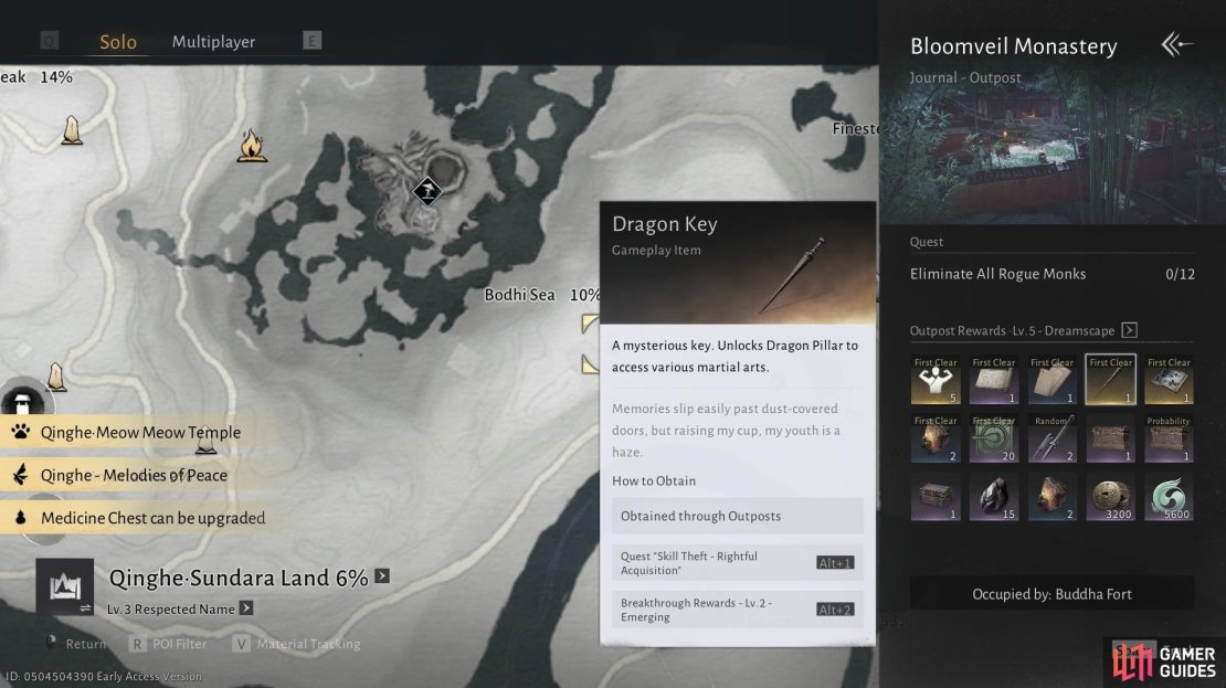 Here&rsquo;s how to get Dragon Keys in Where Winds Meet. Image via Gamer Guides / NetEase.