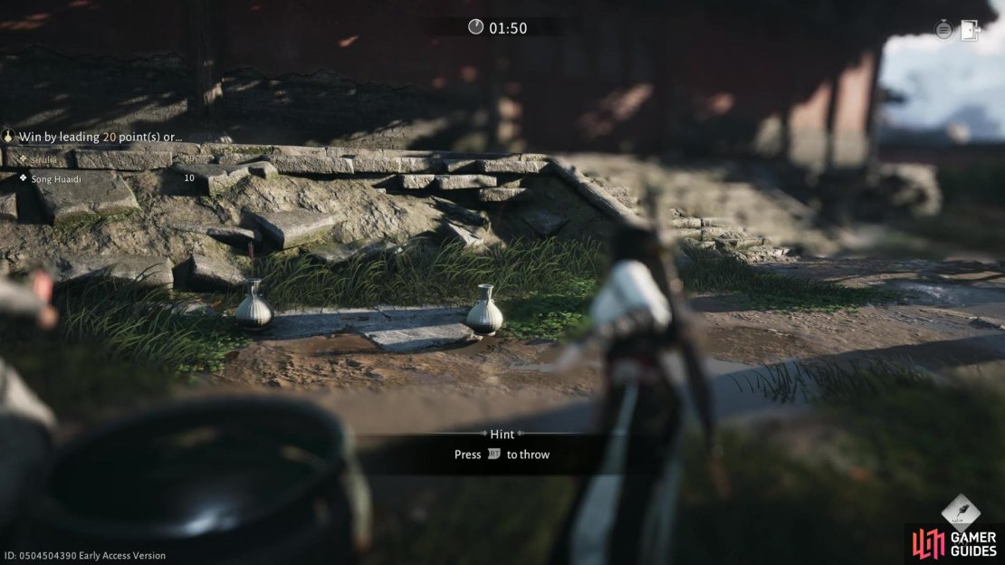 Drunken Precision can make the aiming time of the Pitch Pot game easier, but it’s still relatively easy anyway. Image via Gamer Guides / NetEase.