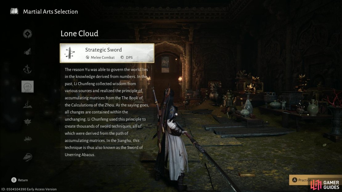 You can get a flavor for testing our the Strategic Sword during the first main boss in the main storyline and unlock it later if you’d like. Image via Gamer Guides / NetEase.