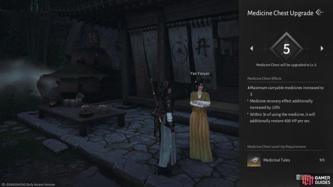 Visit the infirmary to get yourself healed of aweful status effects or upgrade your ow healing potions in Where Winds Meet. Image via Gamer Guides / NetEase.