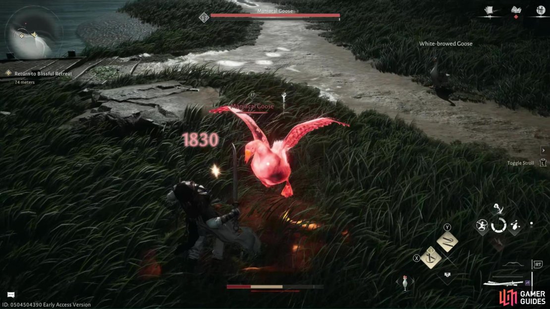 If you fail to heal the sick goose, this will happen, and it means trouble. You have been warned. Image via Gamer Guides / NetEase.