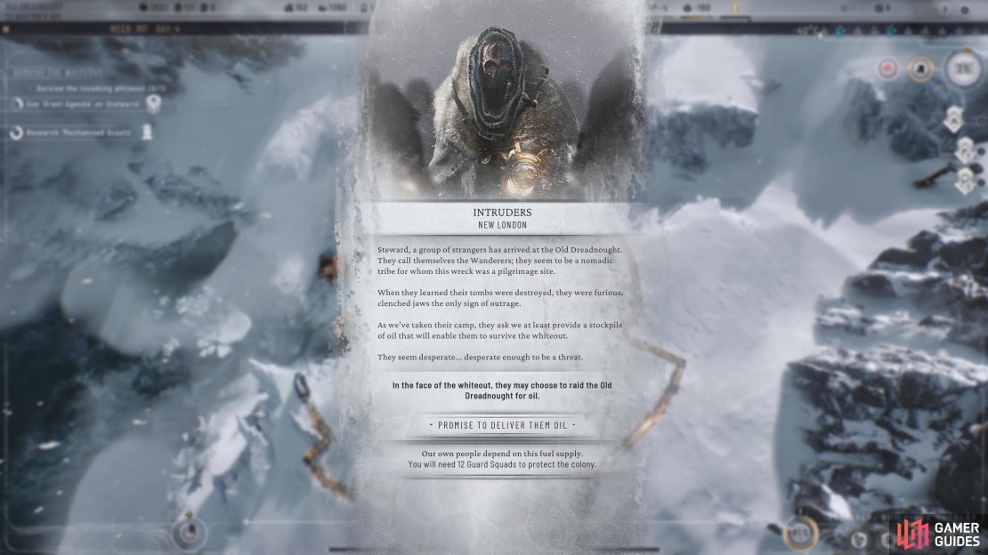 You will have to find a way to defend the Dreadnought&rsquo;s Oil during Chapter 2 of Frostpunk 2.