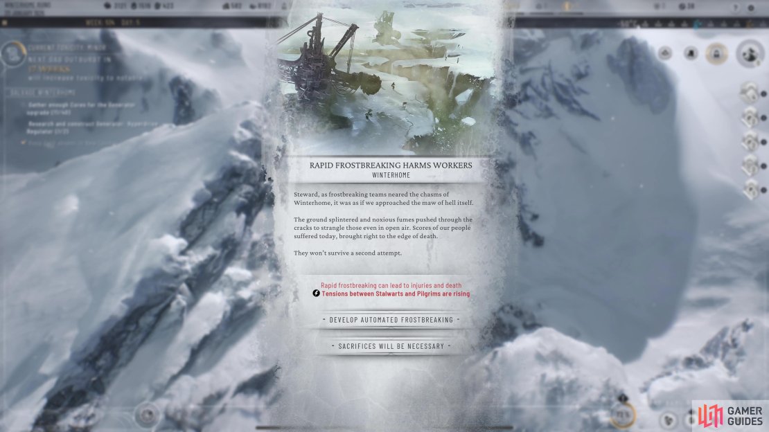 Avoid using Rapid Frostbreaking if you can help it, you don&rsquo;t want any more reasons to cause the already rising Tensions to increase faster.