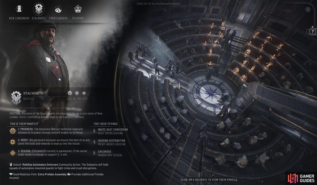You&rsquo;ll obtain the Stalwarts Faction if you select the Order choice.
