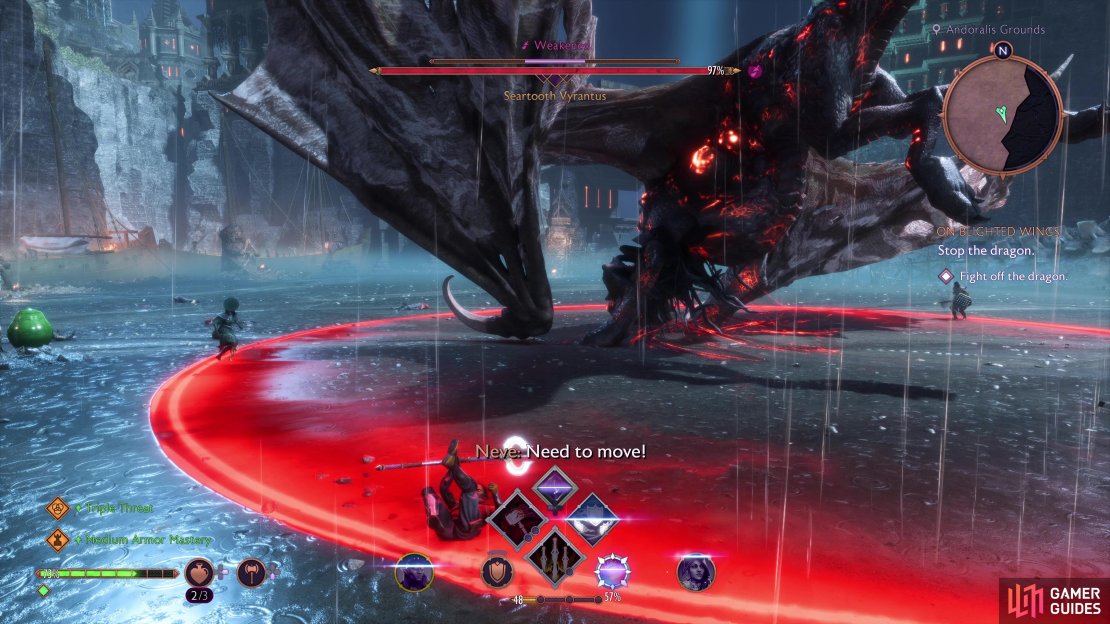 Try to dodge roll at the moment of impact to avoid the drop slam if you&rsquo;re too close.