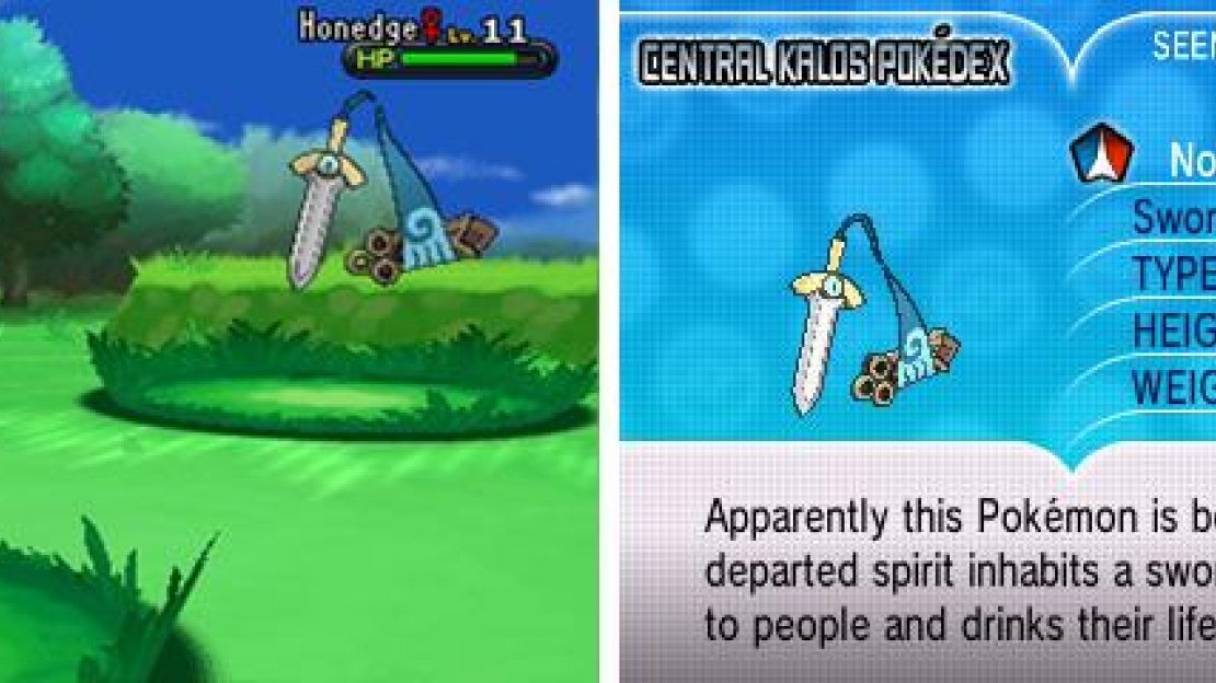 The Ghost/Steel Honedge is weak to Ground, Ghost, Fire and Dark moves.