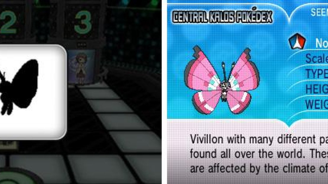 The silhouette to the left should match Vivillon’s on the right (it doesn’t here).