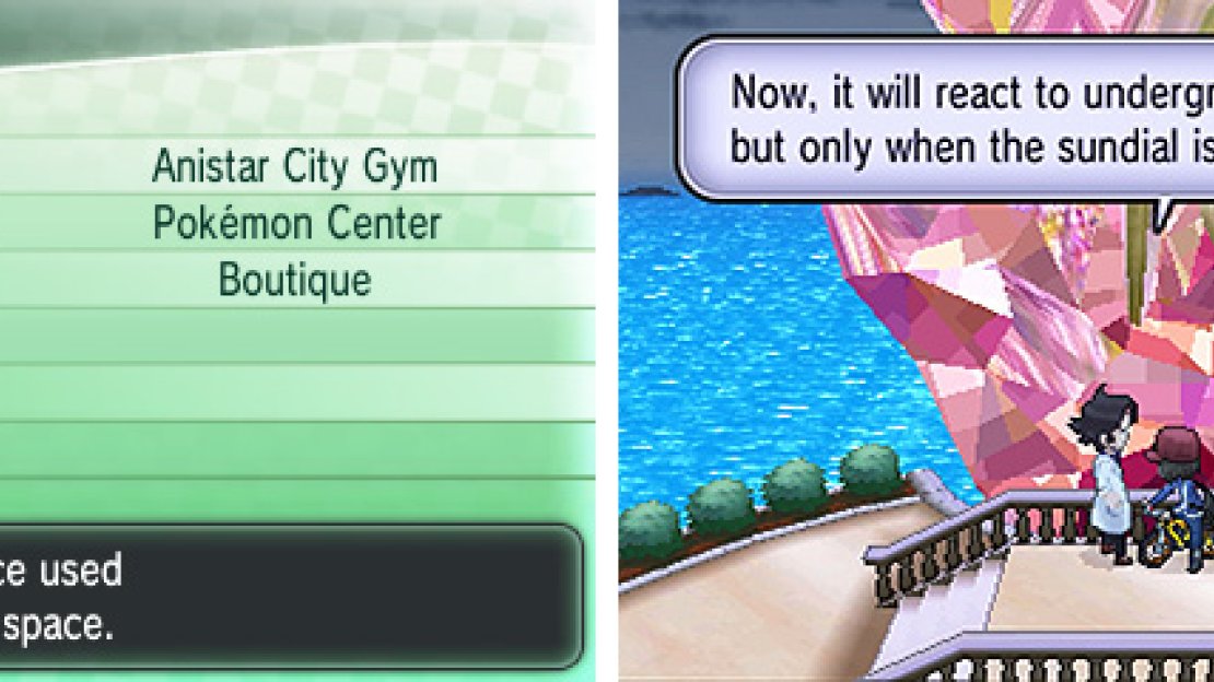 After the upgrade, you’ll find new Mega Stones as glittering objects on the floor.