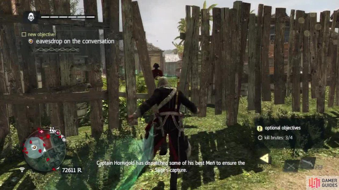 If you still need to kill Brutes there is one here on the right as you start the eavesdrop section.