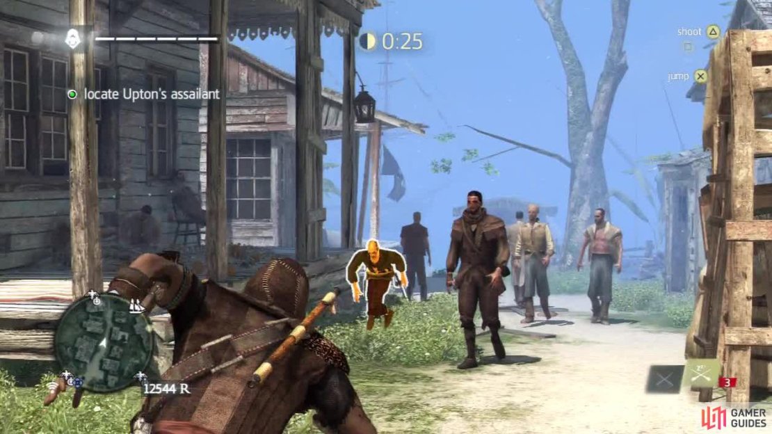You can intercept the assailant here.