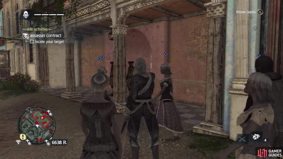 You can also try hiring dancers to distract the guards at the entrance. You must be very careful to spot your target first with this method.