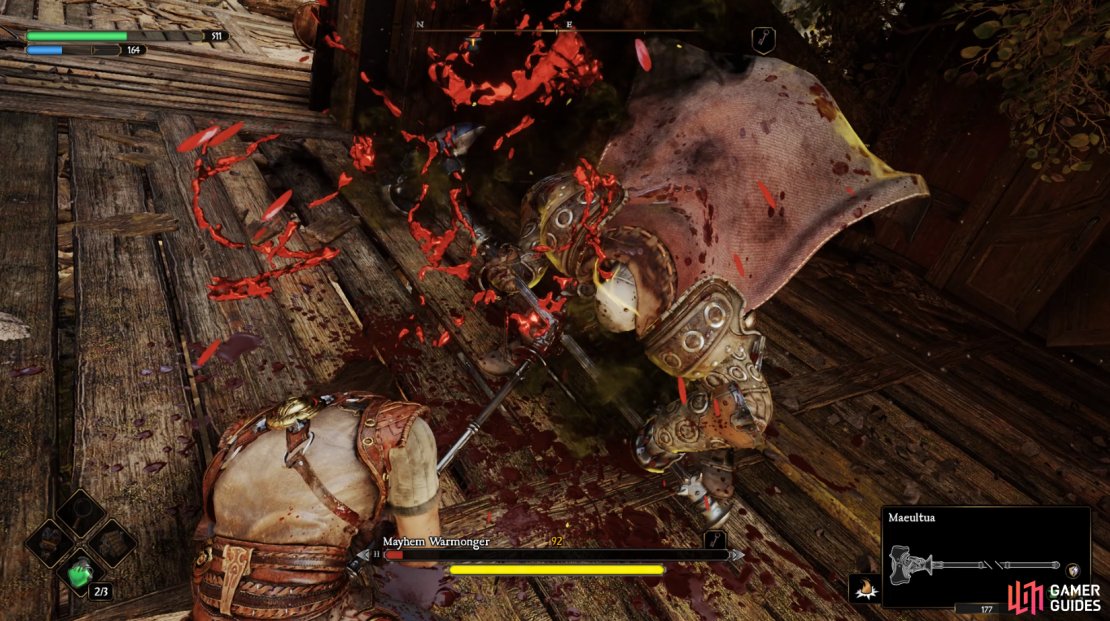 The Mayhem Warmonger is one of the tougher enemies during this opening area.