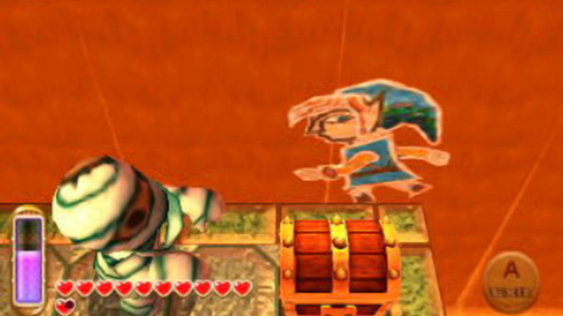 The key to this dungeon is in using the sand paths as somewhere you can merge and move around. This trick is needed throughout the whole dungeon.