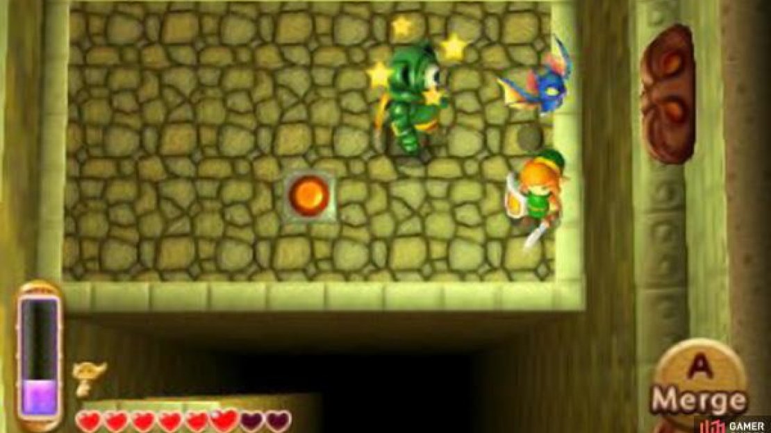 That’s no creepy statue, that’s a creepy Eyegore. These cyclops statues will awake when Link is near and charge in his direction. Skillfully pop an arrow in their eye to quickly slay them or just violently push them back with your sword. After a while, they will temporarily return to sleep.