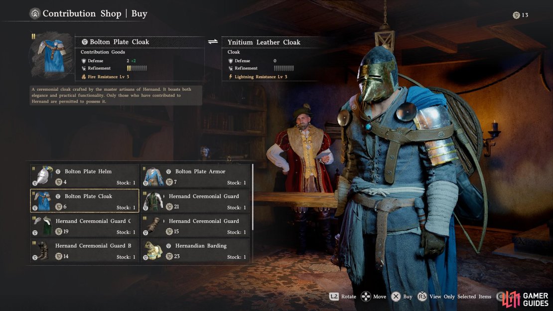 You can trade Contribution for gear at Contribution Shops.