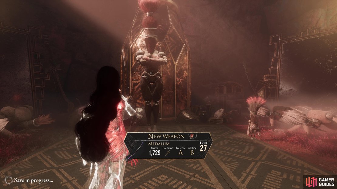You can get the fantastic Medalum from defeating Golgra in a duel as Maelle.