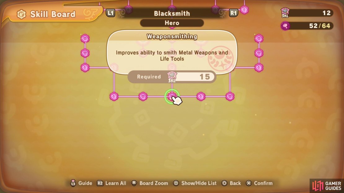 The Weaponsmithing skill will improve your ability to craft high-quality weapons and Life Tools.