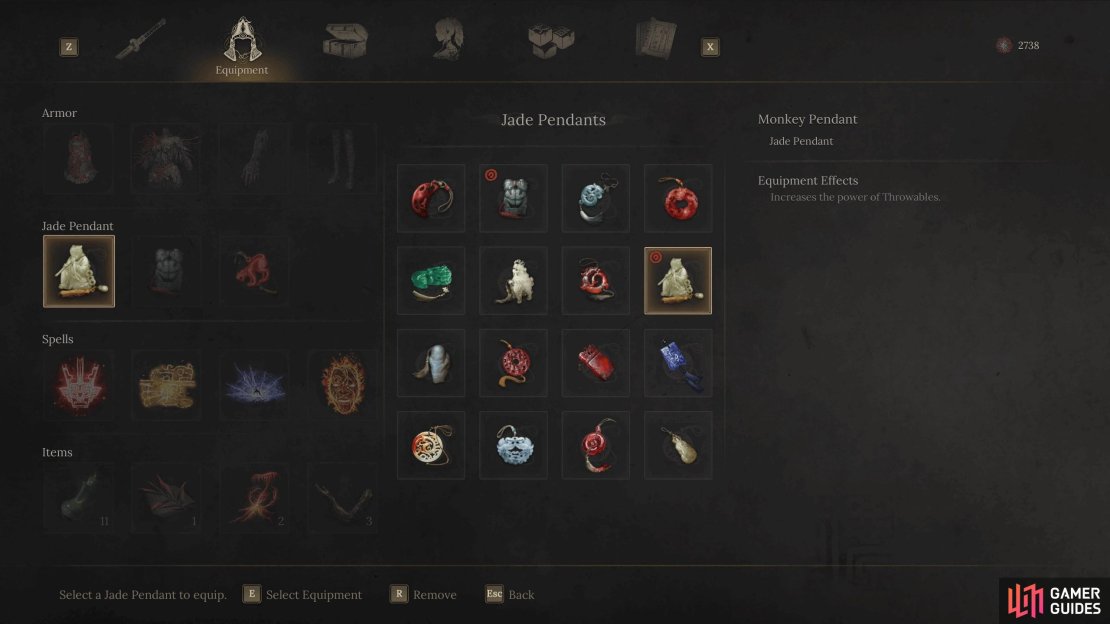Pendants are accessories that give you useful passives to help you through your adventures.
