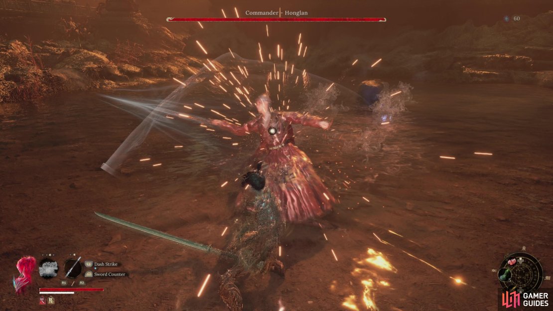 It&rsquo;s easy to bait Honglan into her Thrust Attack that can be easily deflected.