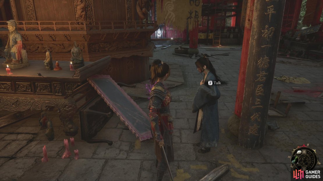 Huang Jian’e can be found in the Shu Sanctum in Wuchang: Fallen Feathers.