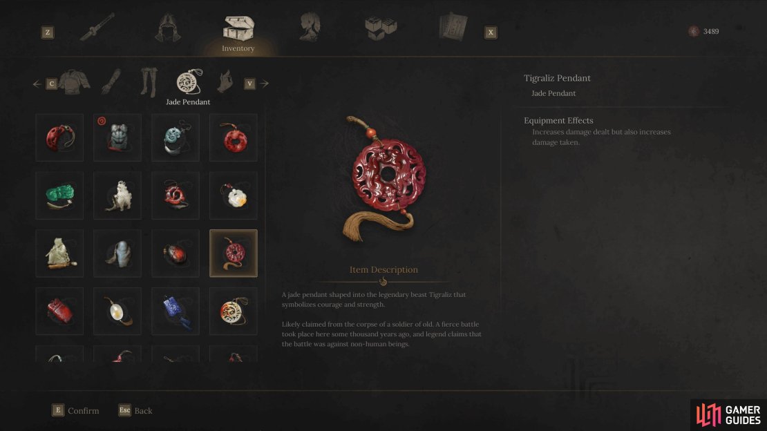 The Tigraliz Pendant is very powerful, but carries a high risk with it.