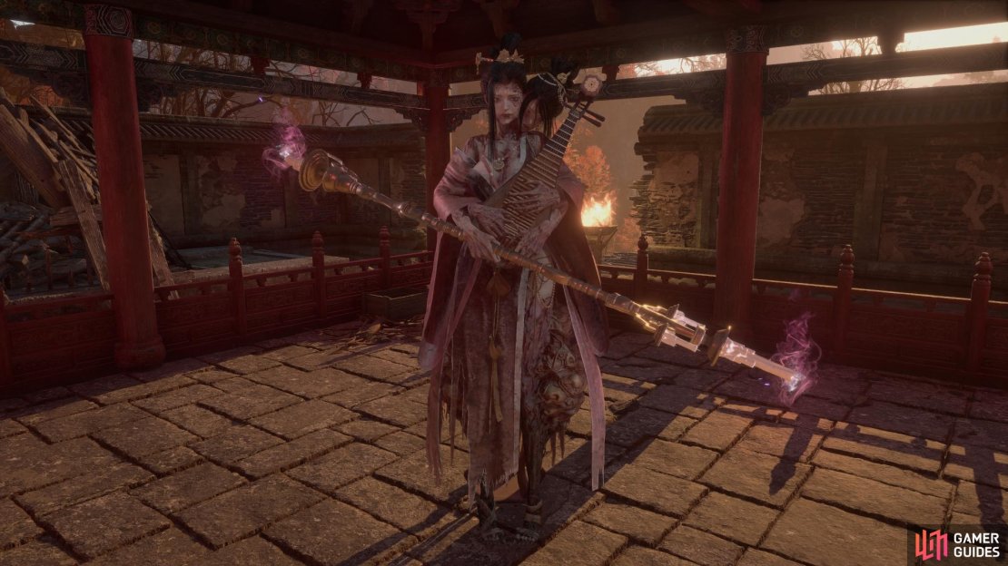 You want to kill the Feathered Palace Maid - Candlestick enemy for an extremely fast and efficient Red Mercury farm. Image via Gamer Guides / 505 Games.