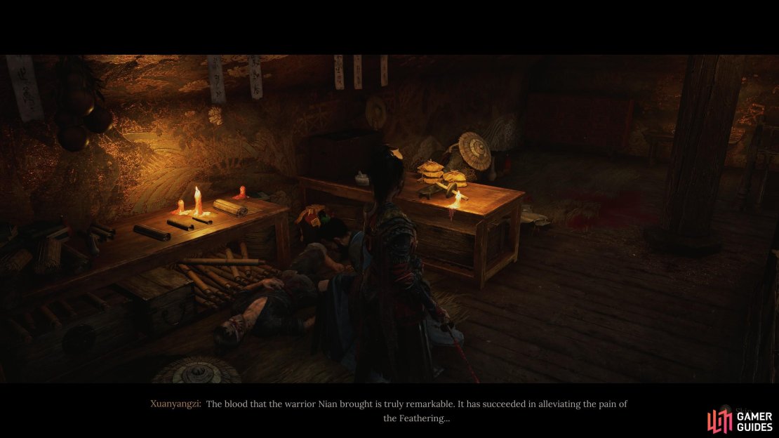 The game opens where you meet Xuanyangzi almost immediately. Image via Gamer Guides / 505 Games.