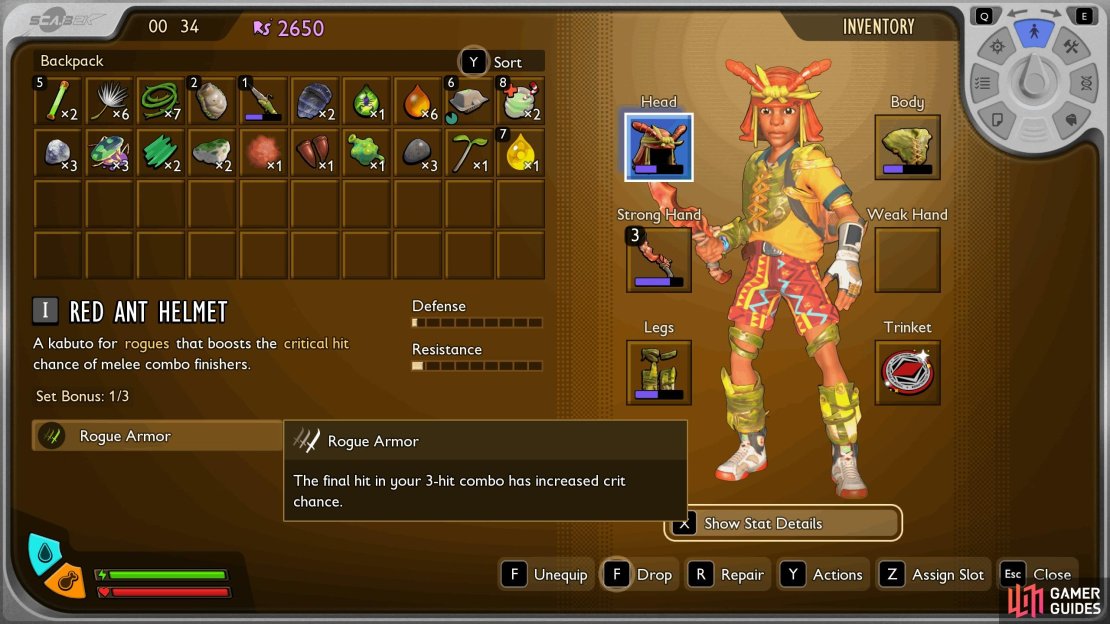 Each Armor Piece has a Set Bonus. Equip three pieces of Armor with the same set bonus to unlock it.