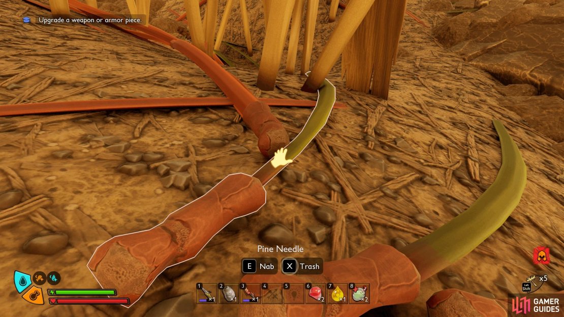 Pine Needles are required for Tier II building as well as to upgrade the Omni-Shovel.