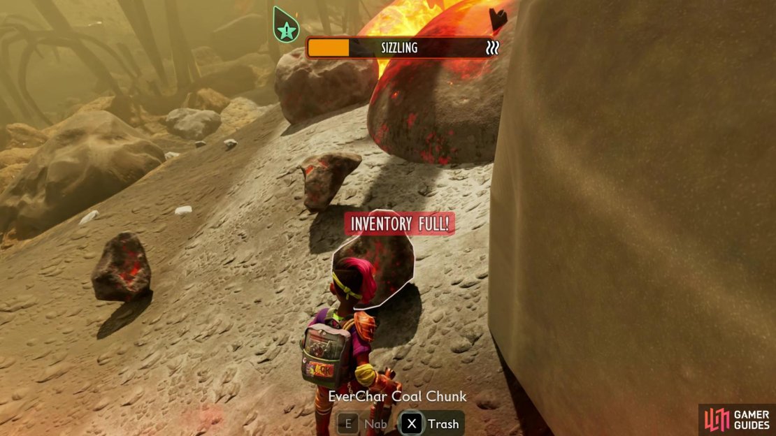 You can find EverChar Coal Chunks around the Fire Pit. Image via Gamer Guides / Obsidian.