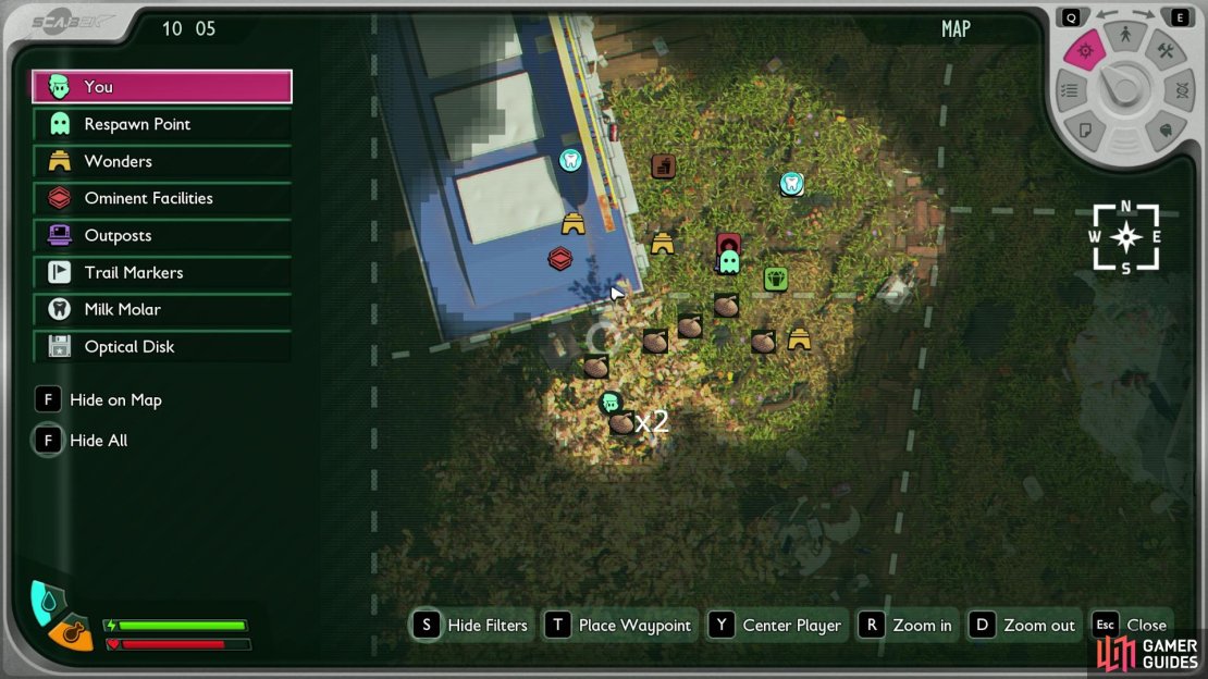 Here is a rough location of Acorns in Grounded 2’s Garden region. Image via Gamer Guides / Obsidian.