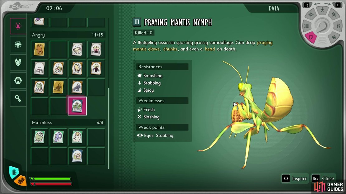 The Ice Sickle is perfect for countering the annoying Praying Mantis Tier 3 enemies. Image via Gamer Guides / Obsidian. 