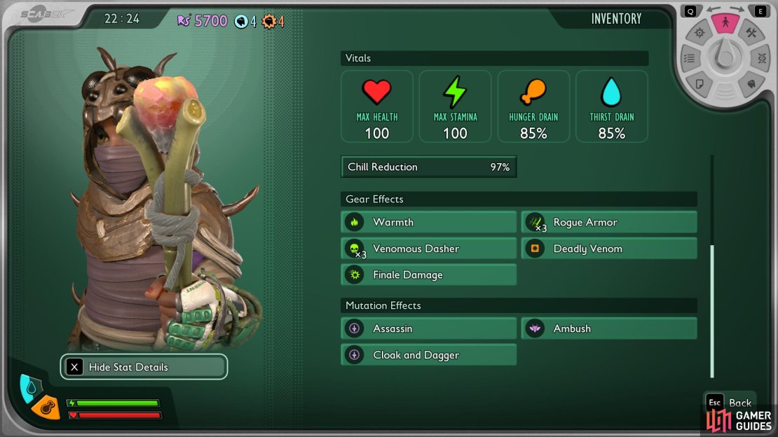 You can easily stack venom, dash strike and critical hit and damage buffs by tier 3. Image via Gamer Guides / Obsidian.