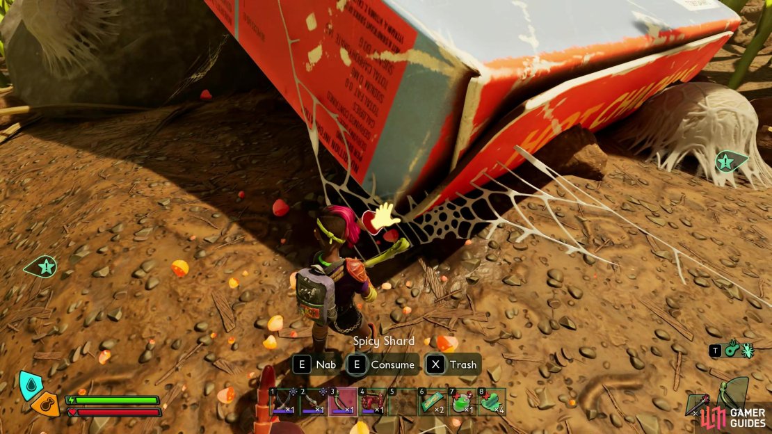 Here’s where to find the Spicy Shard location in Grounded 2. Image via Gamer Guides / Obsidian.